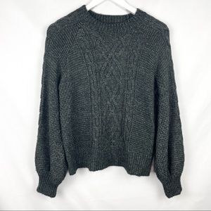 Ann Taylor gray knit sweater size Medium